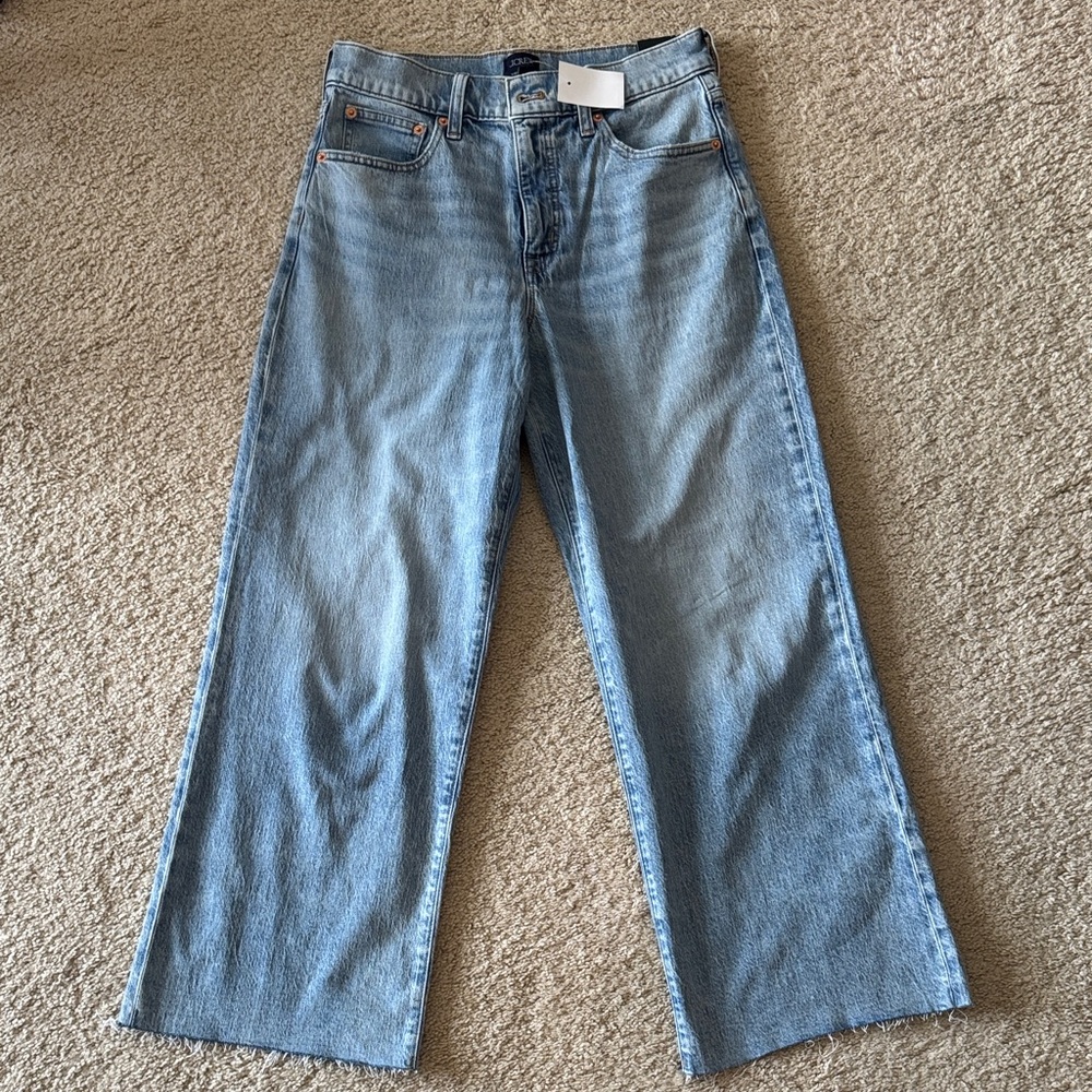 J Crew wide leg crop jeans